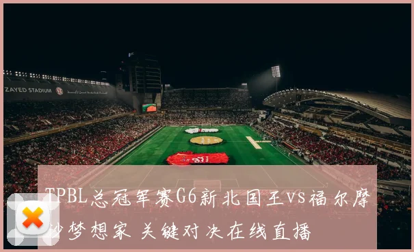 TPBL总冠军赛G6新北国王vs福尔摩沙梦想家 关键对决在线直播